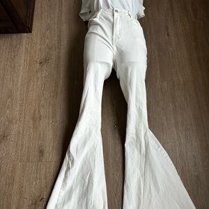 Altar'd State White High-Rise Flare Jeans